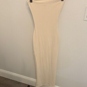 Windsor Cream Ribbed Knit Dress